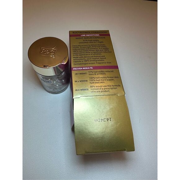 RoC Retinol Correxion Anti-Aging Wrinkle Night Serum, Daily Line Smoothing Skin - Picture 4 of 6